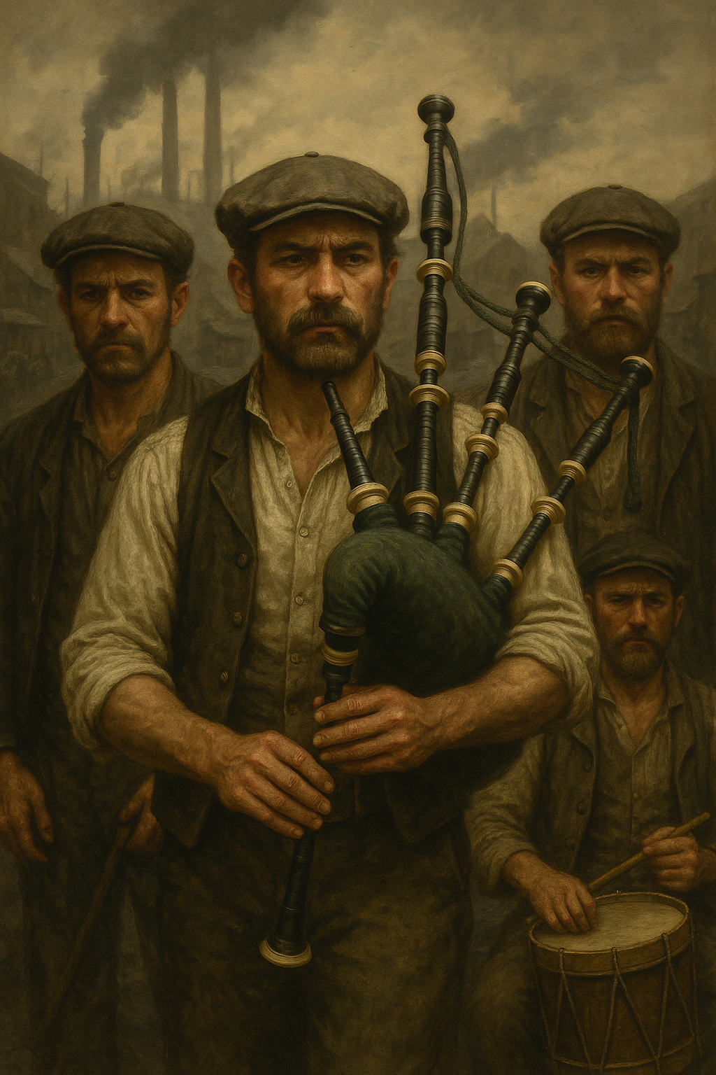Irish Warpiper/ Great Irish Bagpipes as played by members of the Molly Maguire movements in the US and Ireland