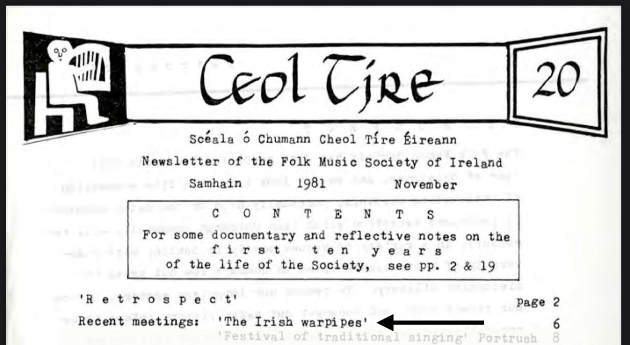 Ceol Tíre 1981 - The Irish Warpipes