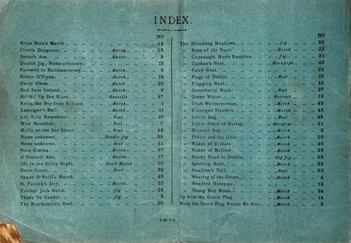 Index of McCullough’s Irish Warpipe Tutor