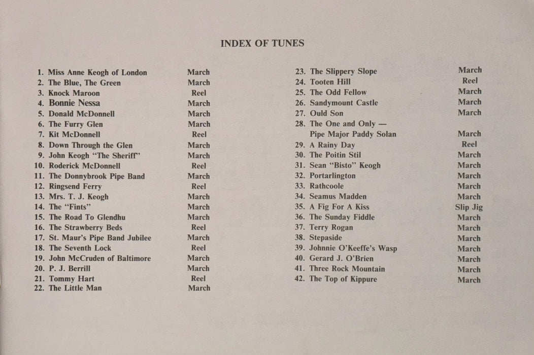 DIGITAL COPY - Pipe Major Tim Keogh’s Original Compositions for Bagpipes