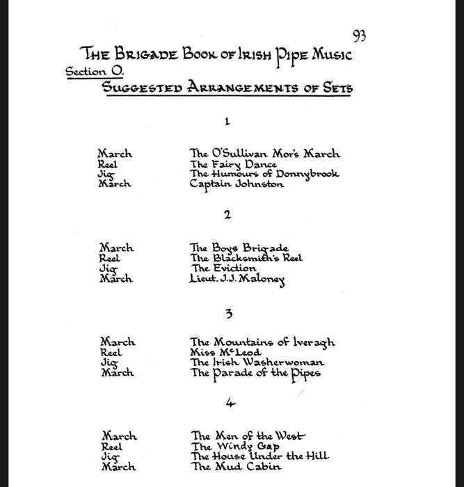 DIGITAL COPY - The Brigade Book of Irish Pipe Music