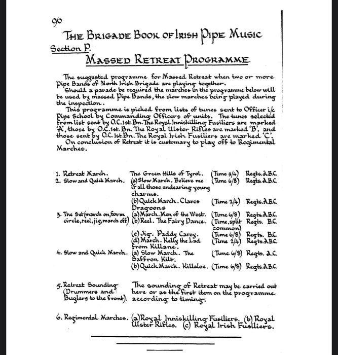 DIGITAL COPY - The Brigade Book of Irish Pipe Music