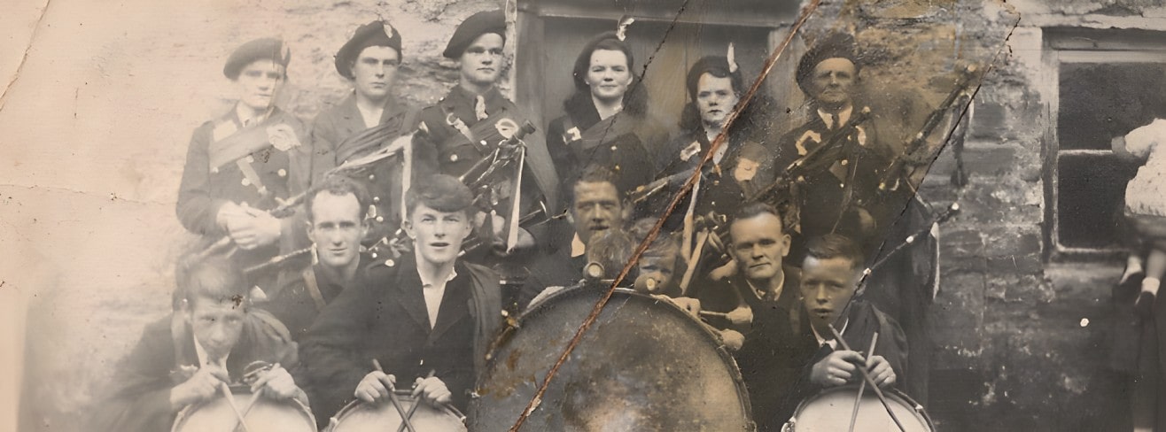 Youghal Pipe Band in County Cork, Early 1900's